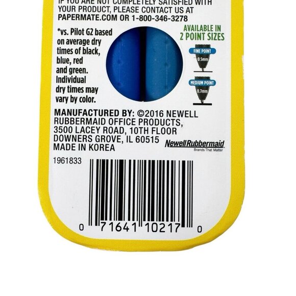 NEW Paper Mate Inkjoy Gel Pens Medium Point Slate Blue and Pure Blue 2-Pack - Picture 3 of 6